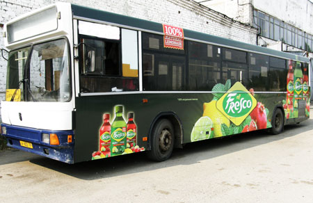Реклама на транспорте el Fresco Пермь