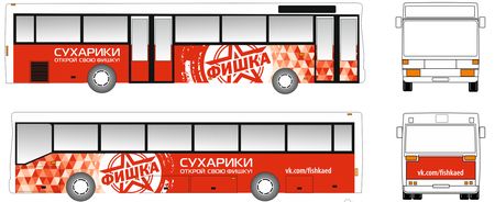 Красный автобус Фишка 