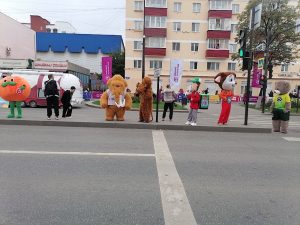 Ростовые куклы на марафоне в Перми