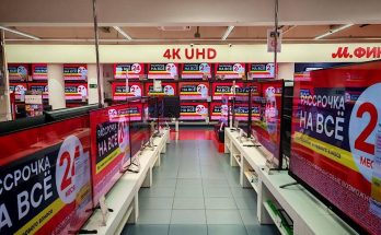 Реклама на телевизорах в М Видео