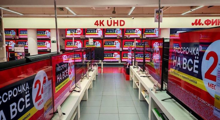 Реклама на телевизорах в М Видео